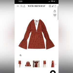WeWoreWhat Mini dress red/orange floral pattern
